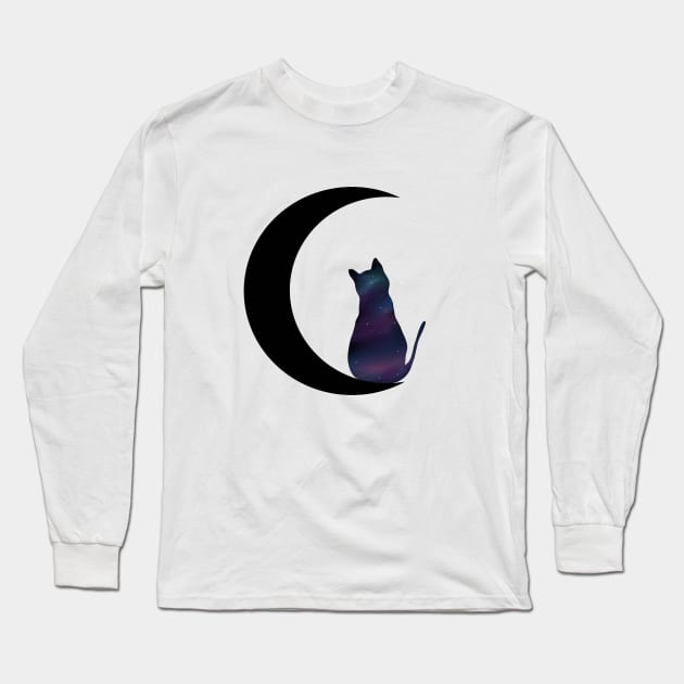 Space cat Long Sleeve T-Shirt by Letournesol23